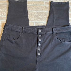 AEO High Rise 24W Black Jeggings Distress Pocket